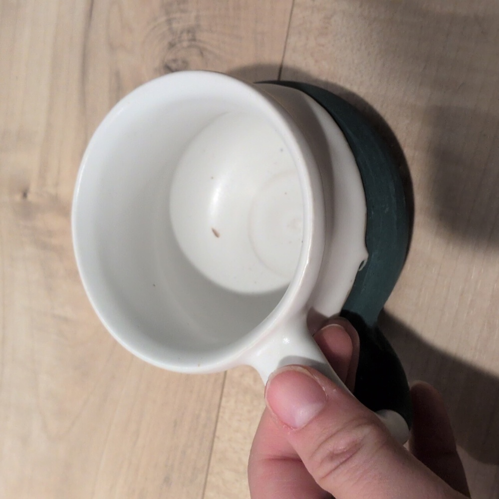 Handmade Color block Pottery Mug - Picture 3 of 4